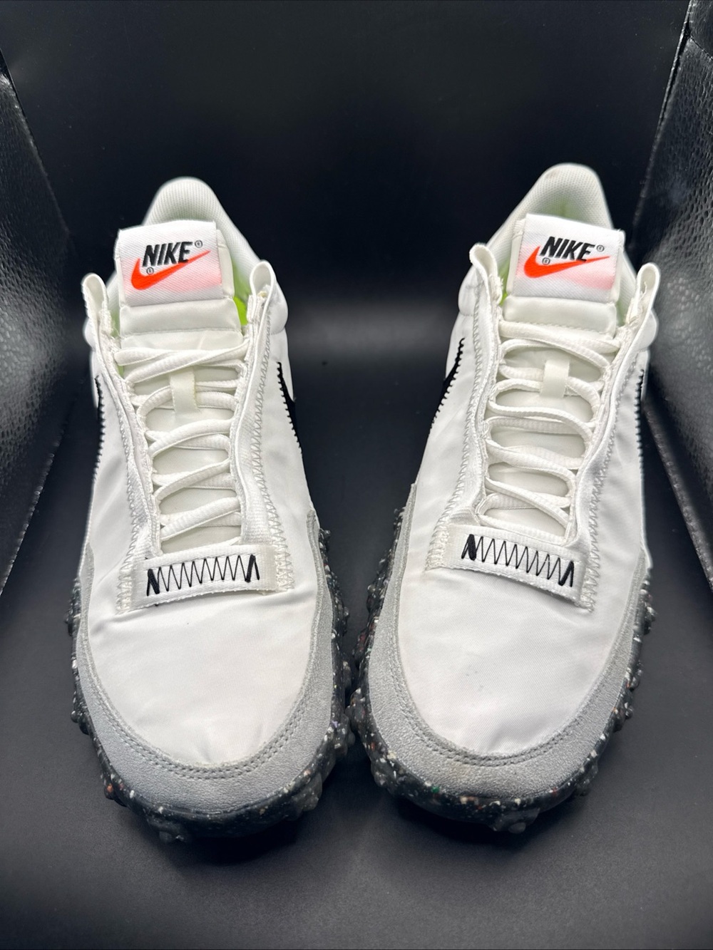 Size 9 - Nike Waffle Racer Crater White Black Wmns, CT1983-104, Clean, No Box